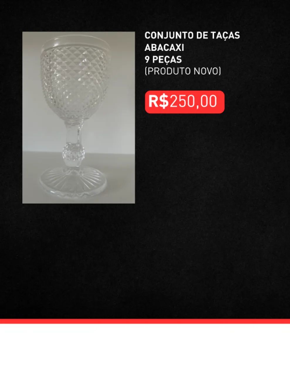 Conjunto de taça abacaxi