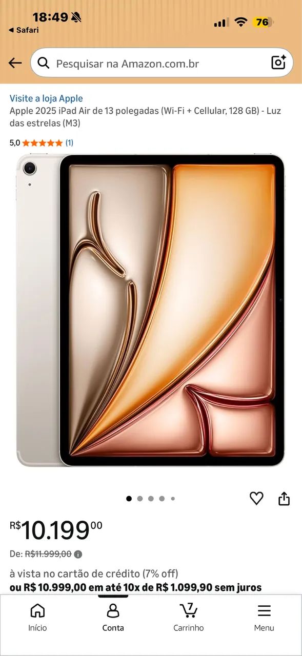 Apple iPad Air 13 polegadas - LACRADO