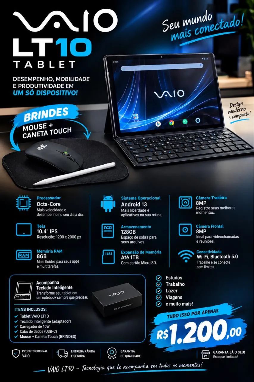 Tablet Vaio LT10 128gb