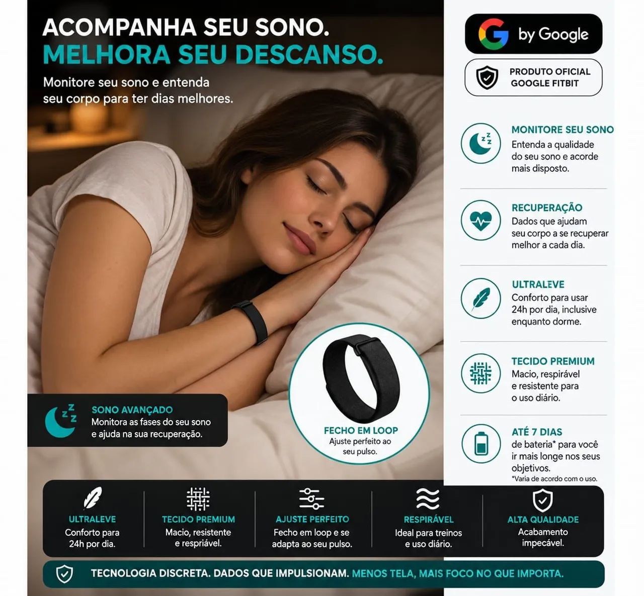 Pulseira Inteligente Google Fitbit Air GW9C8  - Foto 4