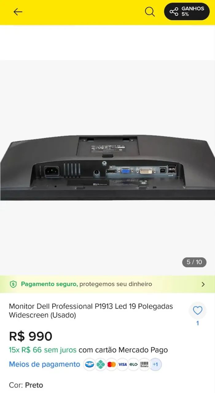 Monitor Dell p1913sb de 19 Polegada - Foto 3
