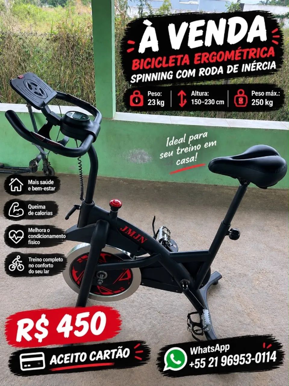 Bicicleta h ergométrica 13 kg