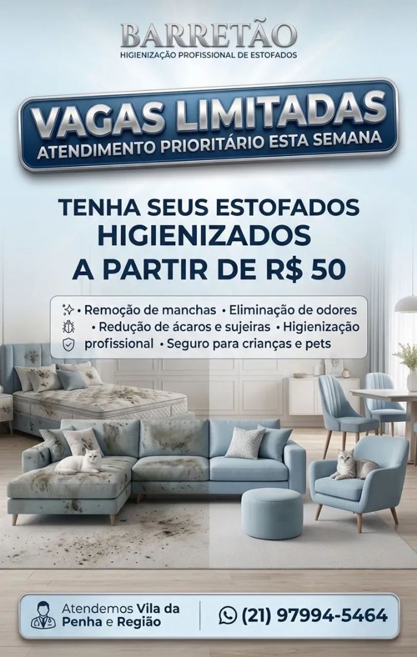 Limpeza de estofados Barato! 
