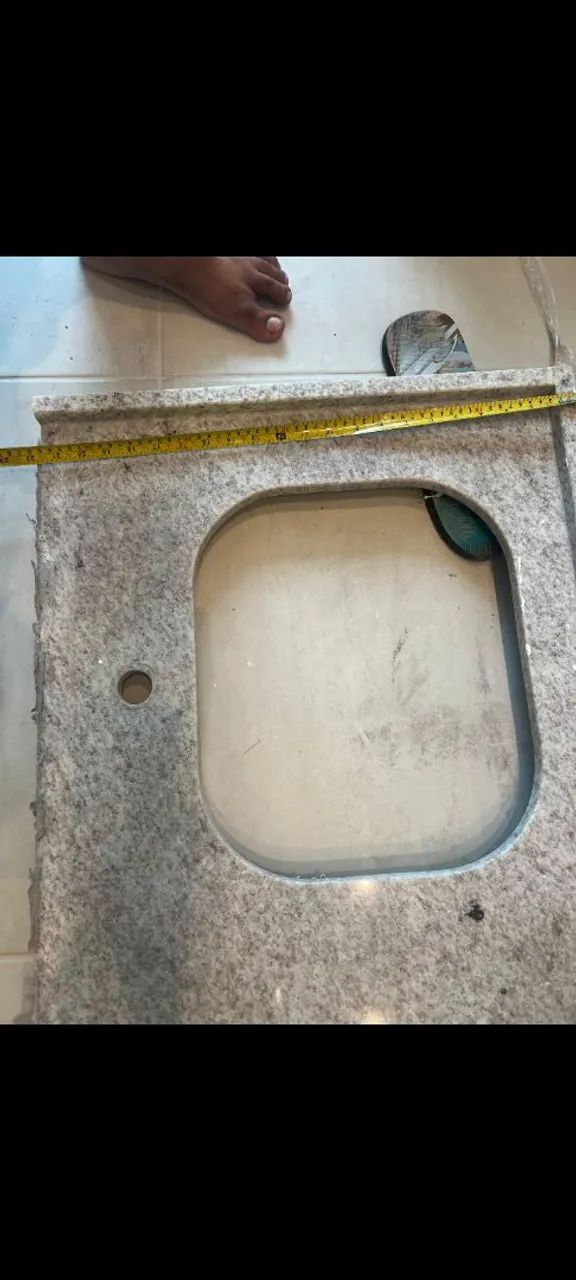 bancada de para pia em mármore 