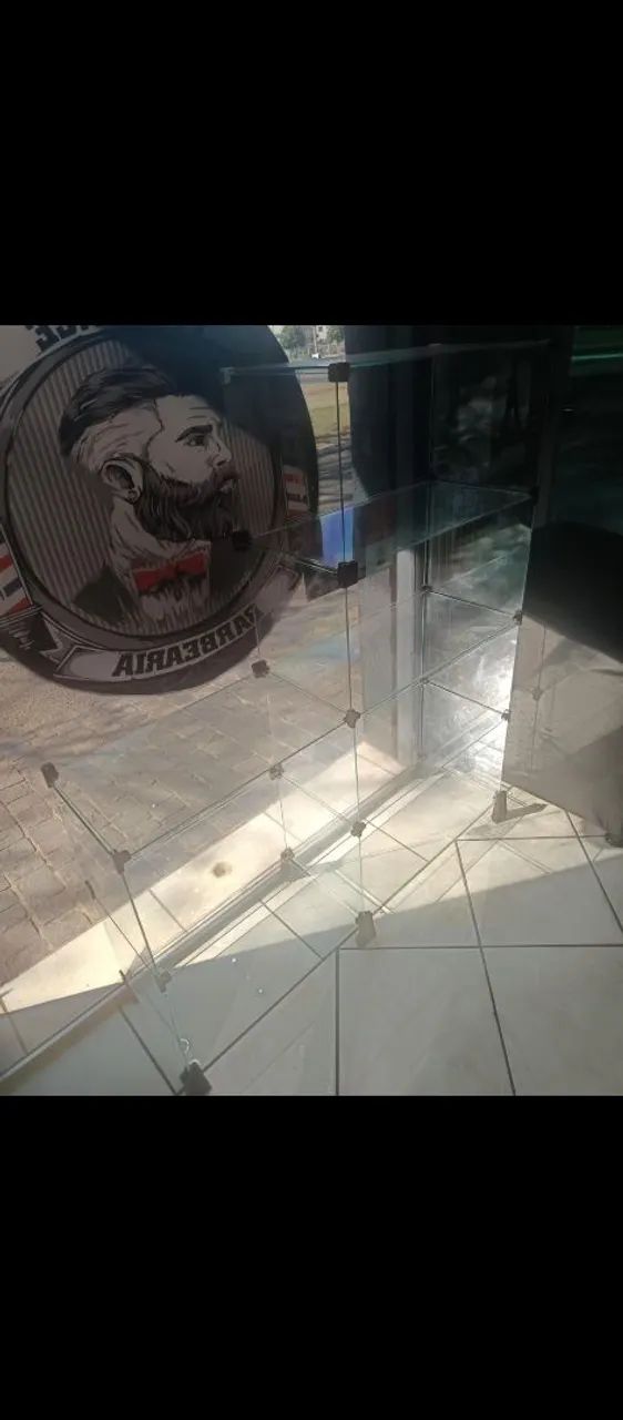 Vendo prateleira de vidro expositor