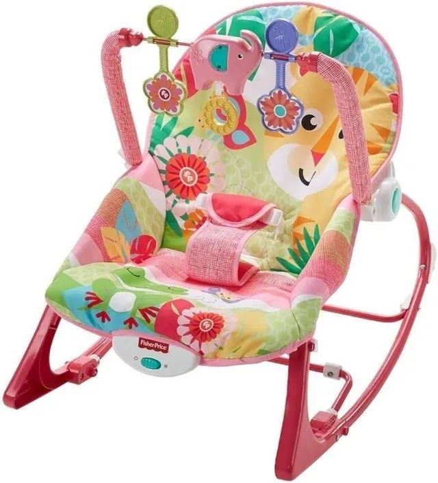 Cadeira Fisher Price balança vibra e toca música
