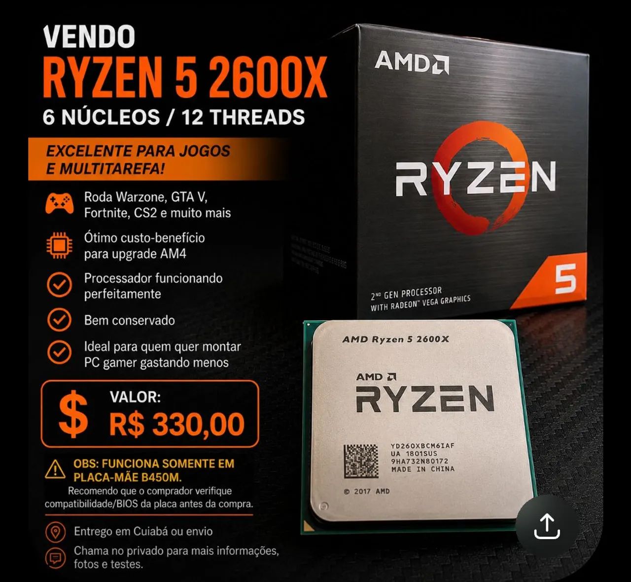 Ryzen 5 2600x - Processadores - Morada da Serra, Cuiabá 1500450173