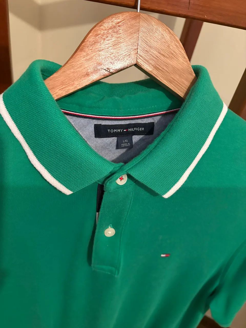 Camisa polo Tommy Hilfiger Original Verde - Foto 3
