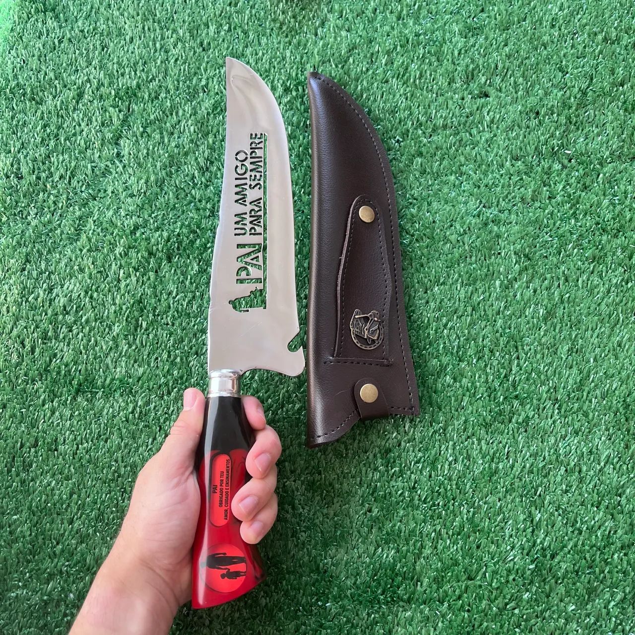 Presente para Pai Churrasqueiro - Faca Personalizada 10" - Foto 2