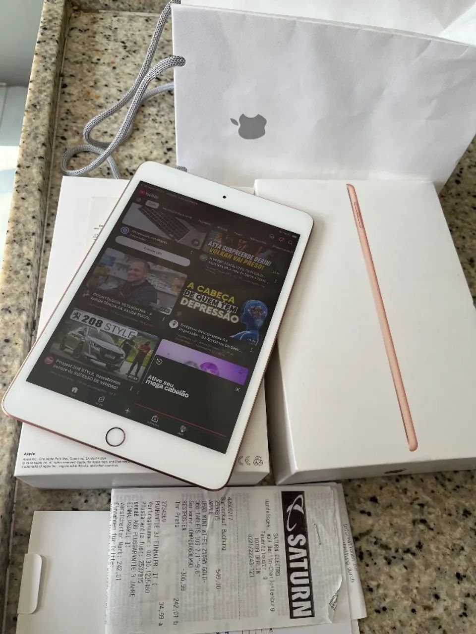 iPad mini 5 geração 256GB Dourado - Foto 2