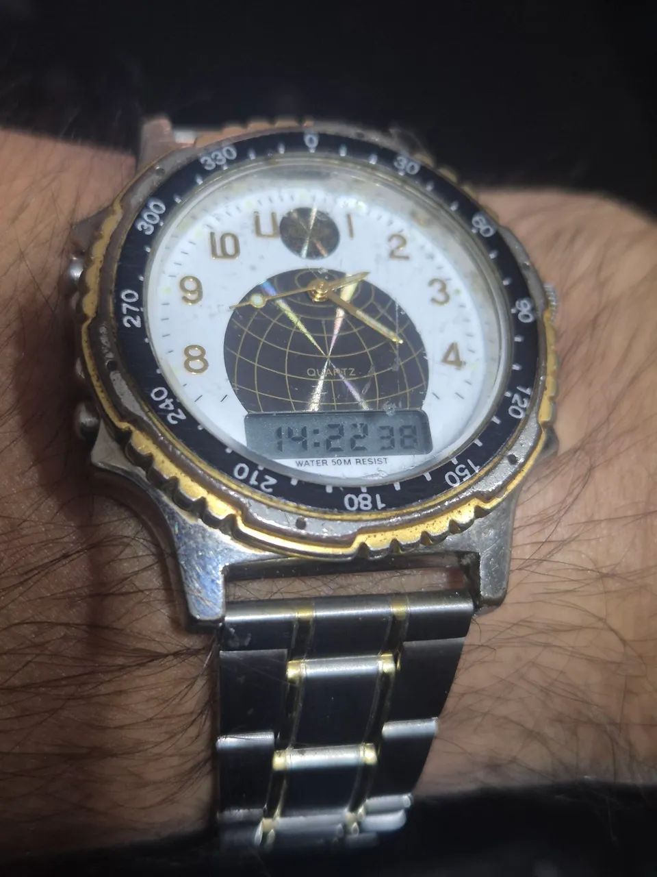 Relógio MAGNUM GLOBINHO ANA-DIGI  À QUARTZ   MG11308    -    FUNCIONANDO PERFEITAMENTE - Foto 4