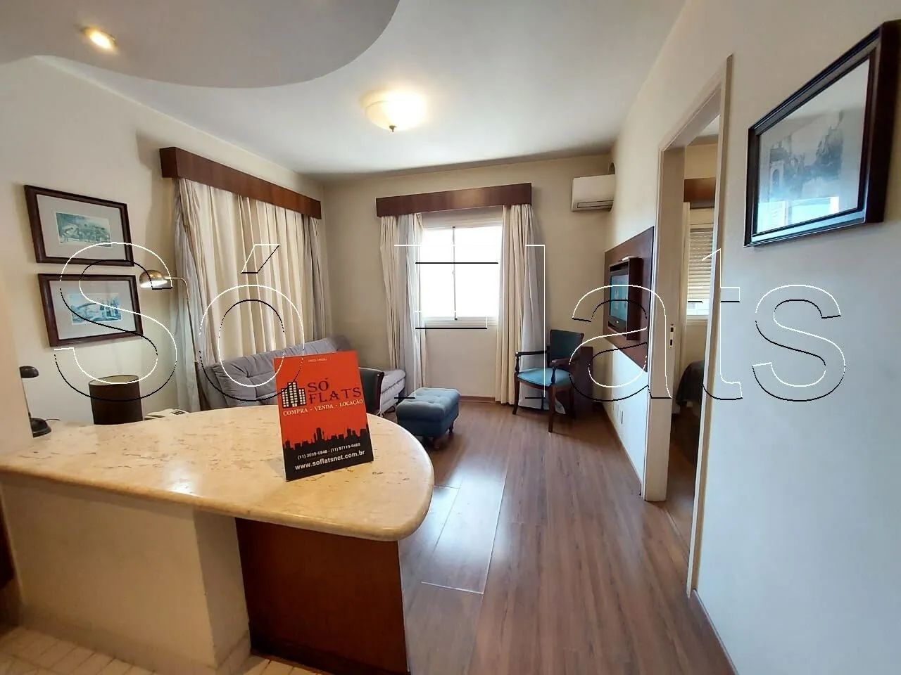 Studio para locação com 1 dormitório e próximo da Av. das Nações Unidas.