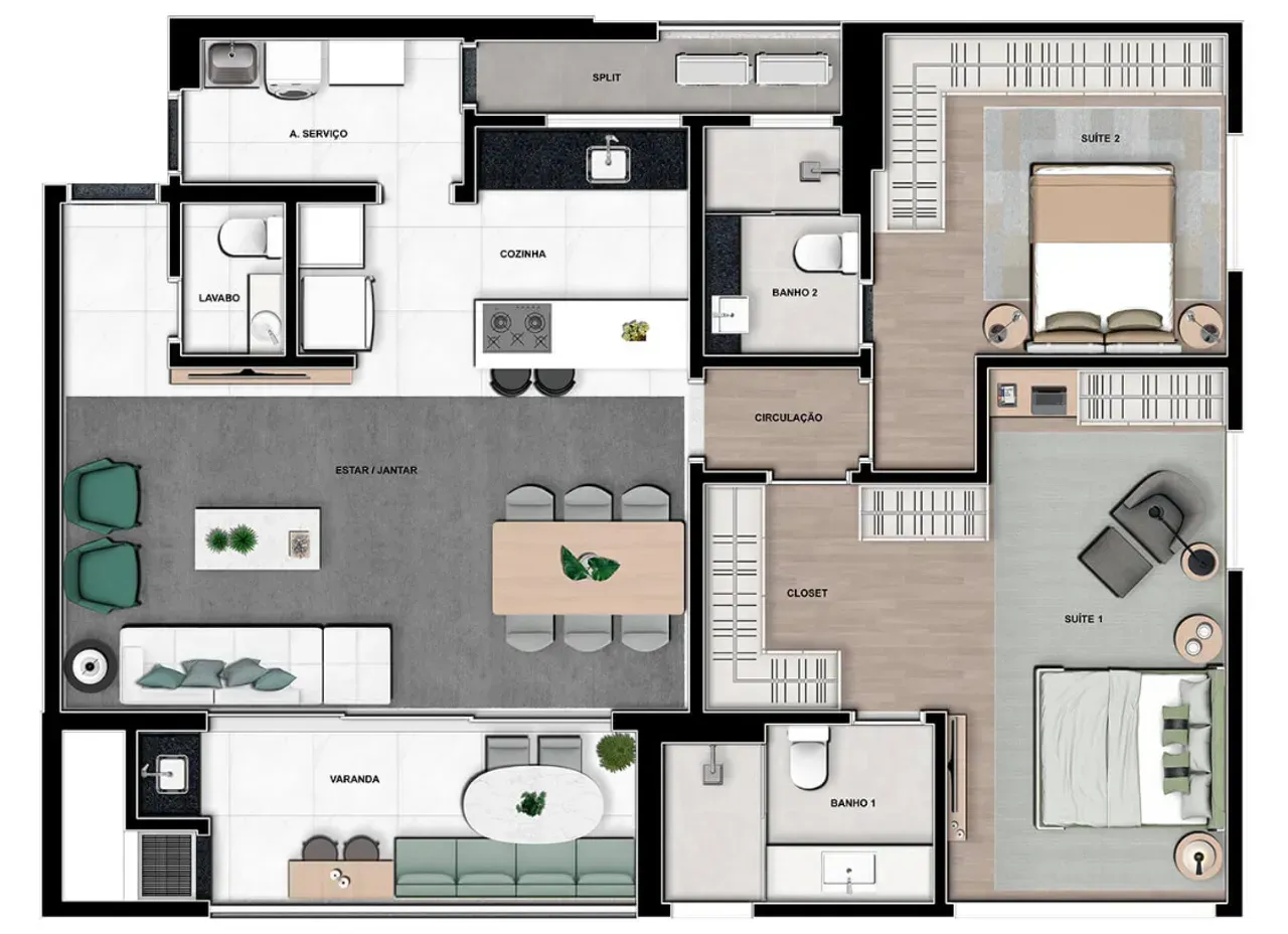 PLANTA 119m²