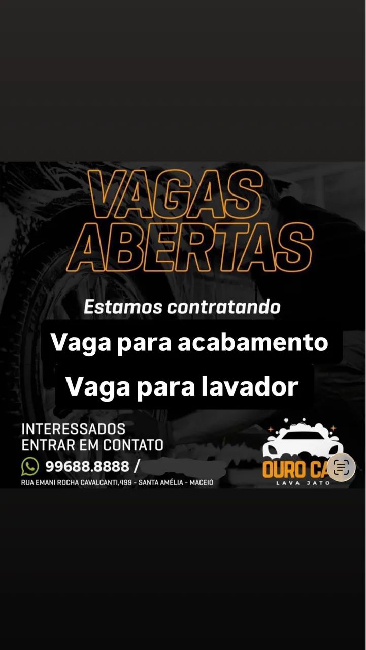 Vaga para acabamento 