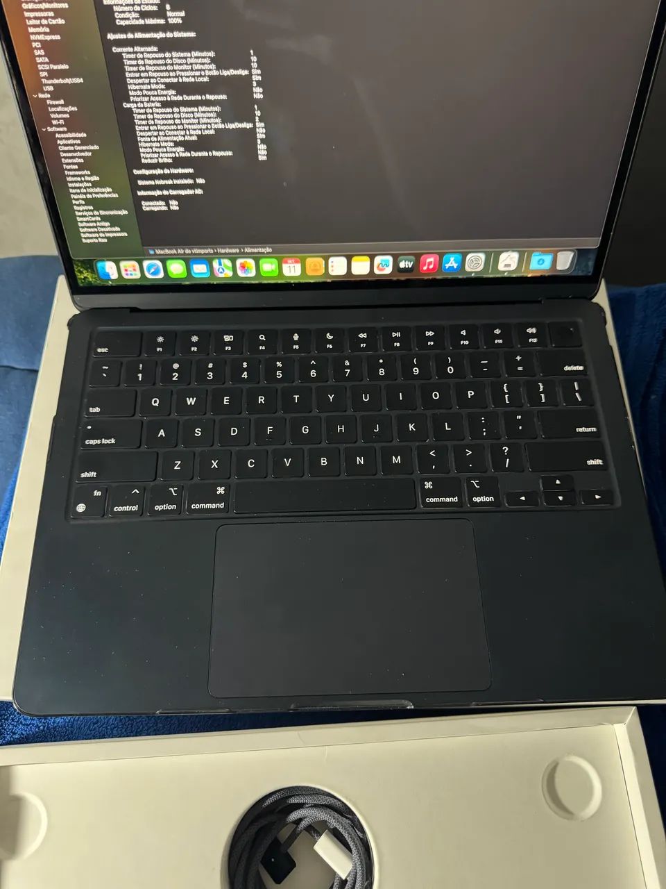 MacBook Air m2 16gb/256gb 13 apple care julho 27 - Notebooks