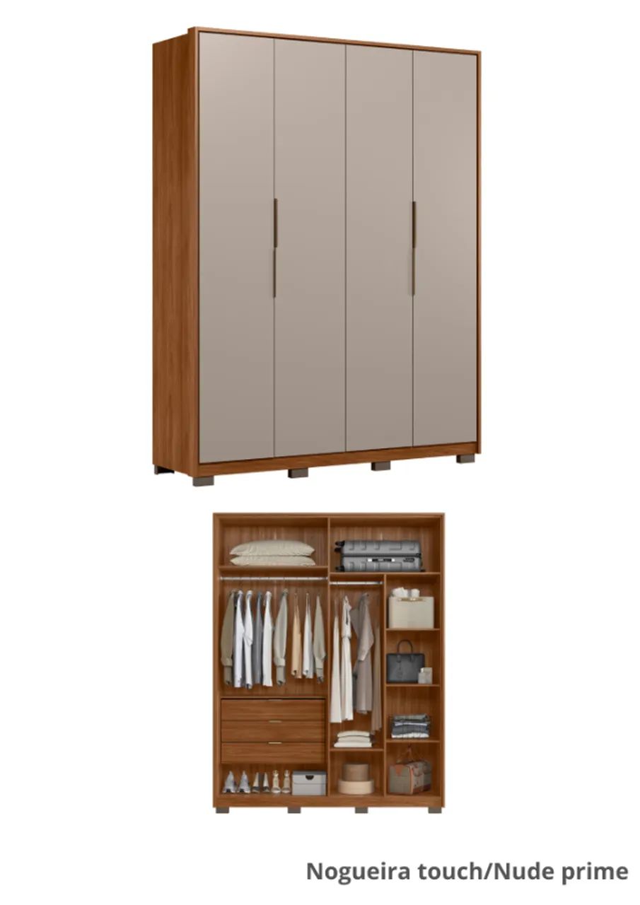 Roupeiro 4 portas Attore 1.80m