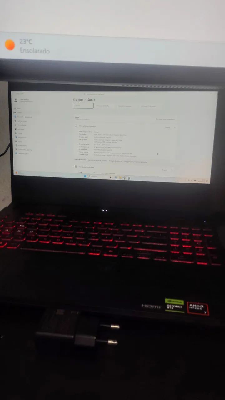 Notebook gamer completo,monitor 34 polegadas curvado+periféricos - Foto 2