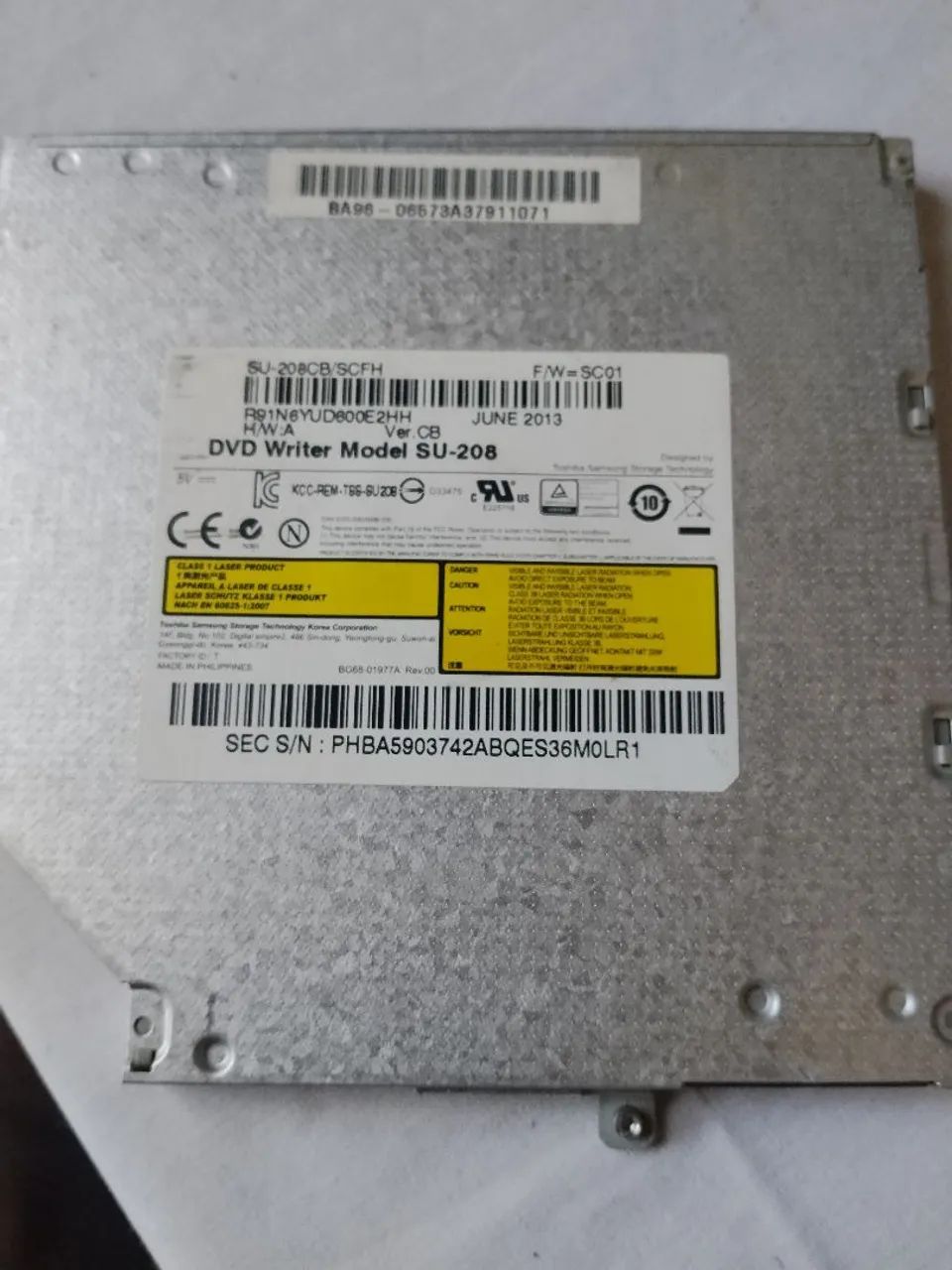 gravador e leitor interno de CD e DVD para notebook