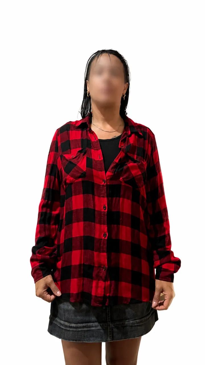 Camisa Xadrez Vermelha Tamanho M Cea - Foto 2