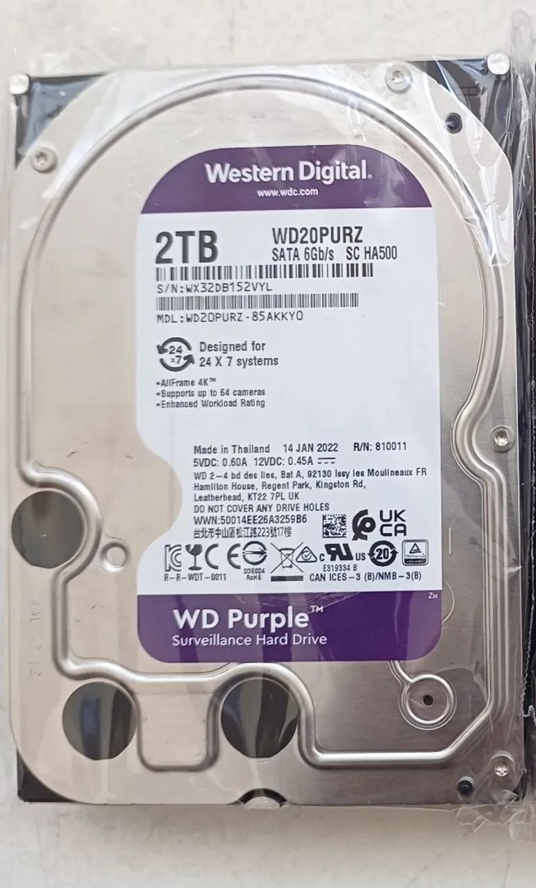 Hd wd 2TB Purple cftv dvr nvr cpu  - Foto 4