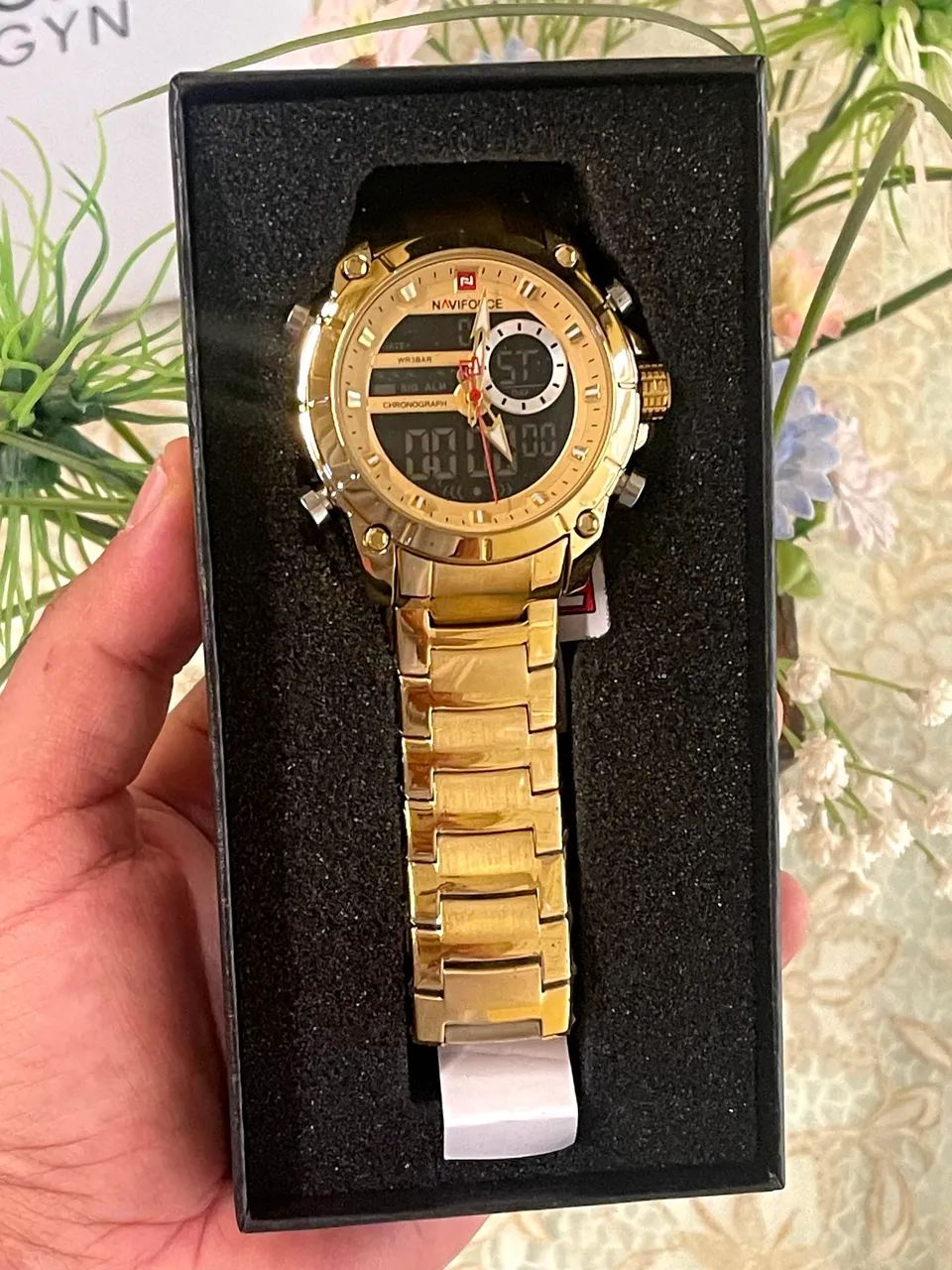 Relógio Naviforce Masculino Dourado - Foto 4
