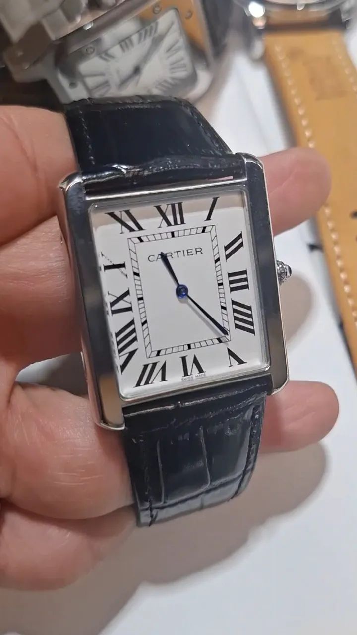 Relógio CARTIER TANK PULSEIRA DE COURO [PREMIUM] - Foto 3