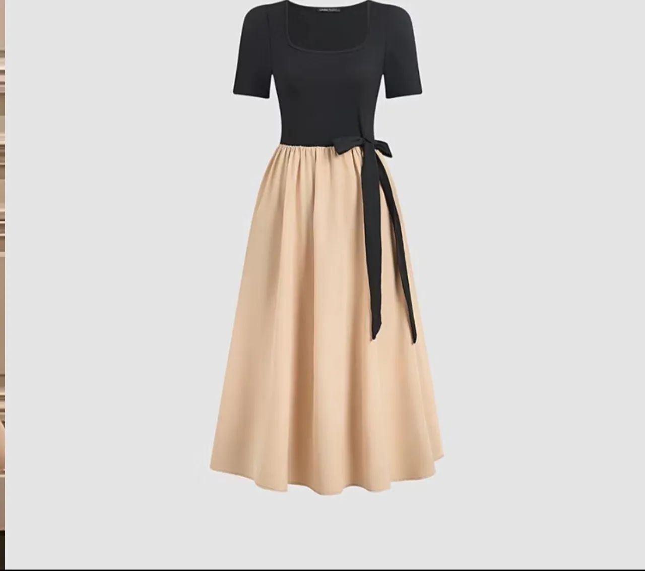 Vestido Longo preto e bege  - Foto 2