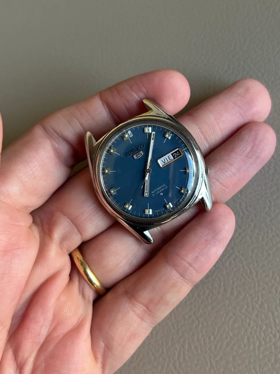 Relógio Seiko 5 6119 azul raro  - Foto 2