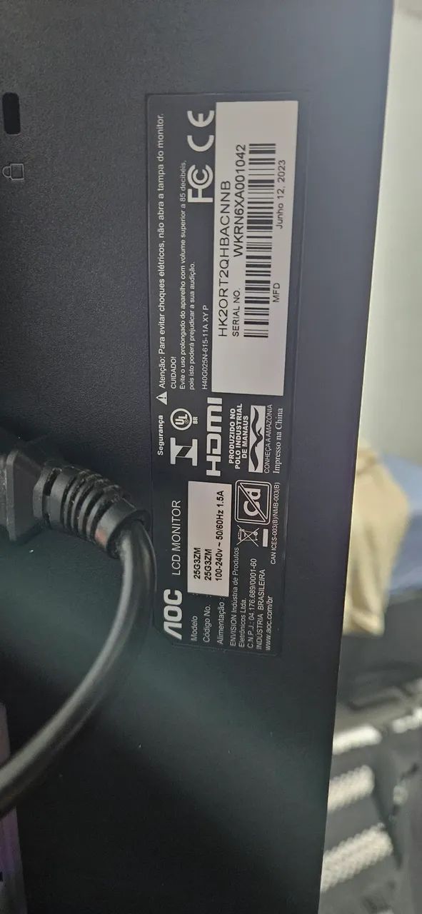 Aoc Destiny 240hz 25p (com caixa) - Foto 4