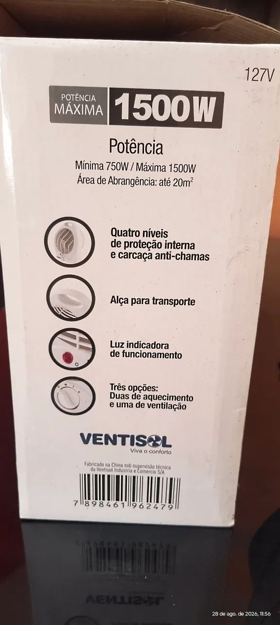 Ventilador circulador e aquecedor elétrico  - Foto 5