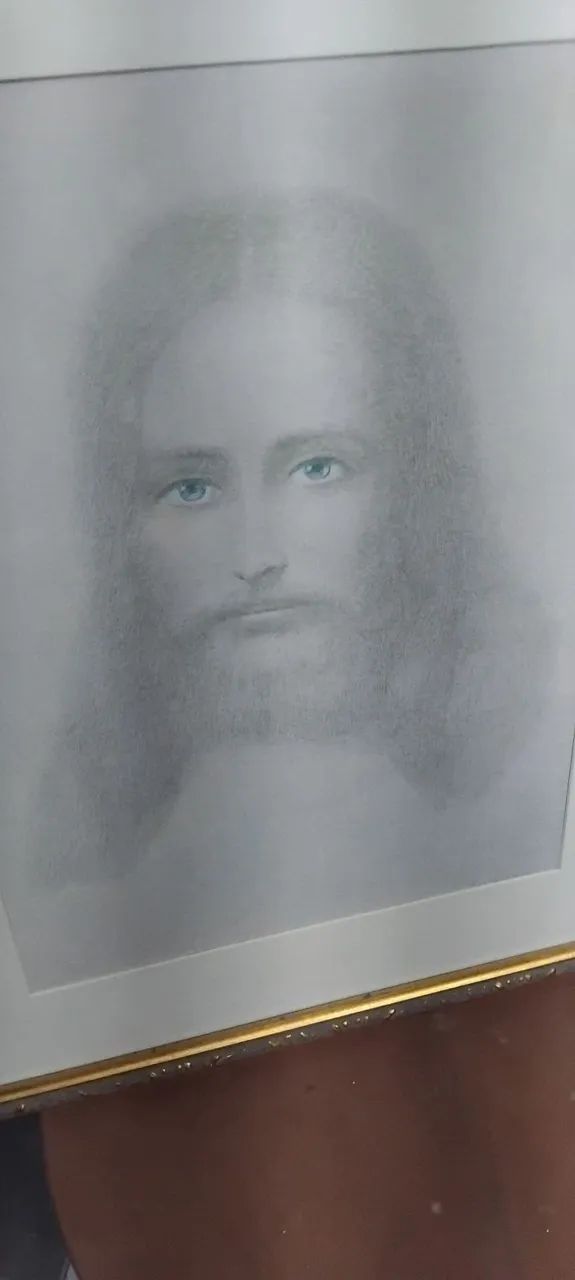 Quadro antigo face de Jesus. - Foto 2