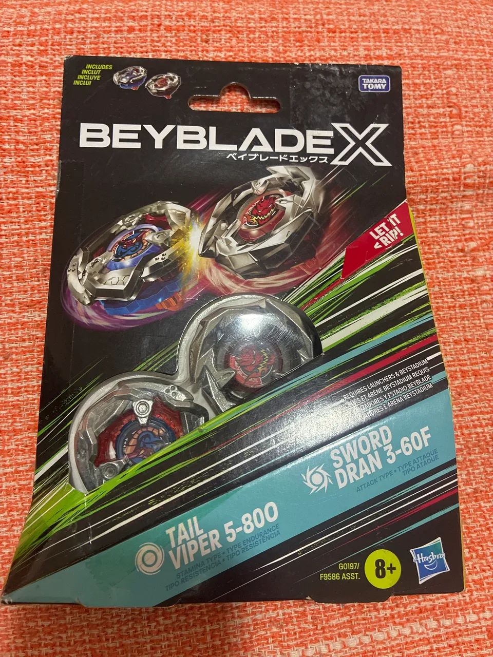 Beyblade X - Tail Viper 5-80O + Sword Dran 3-60F - Brinquedos e