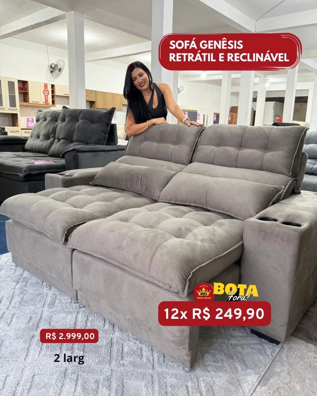 * Sofá Retrátil com Entrega Grátis R$2999 à Vista - Foto 4