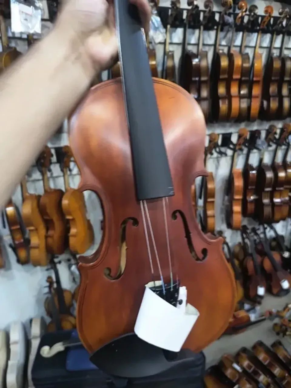 Violino Madeira maciça - Completo com Arco, Capa e Breu