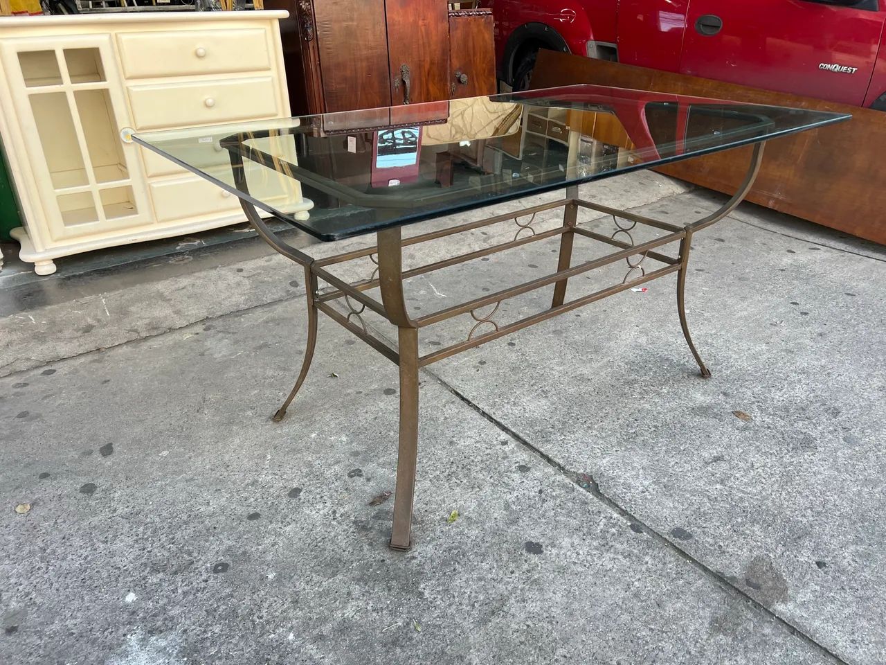 Mesa de Jantar com Tampo de Vidro e 6 Cadeiras - Foto 5