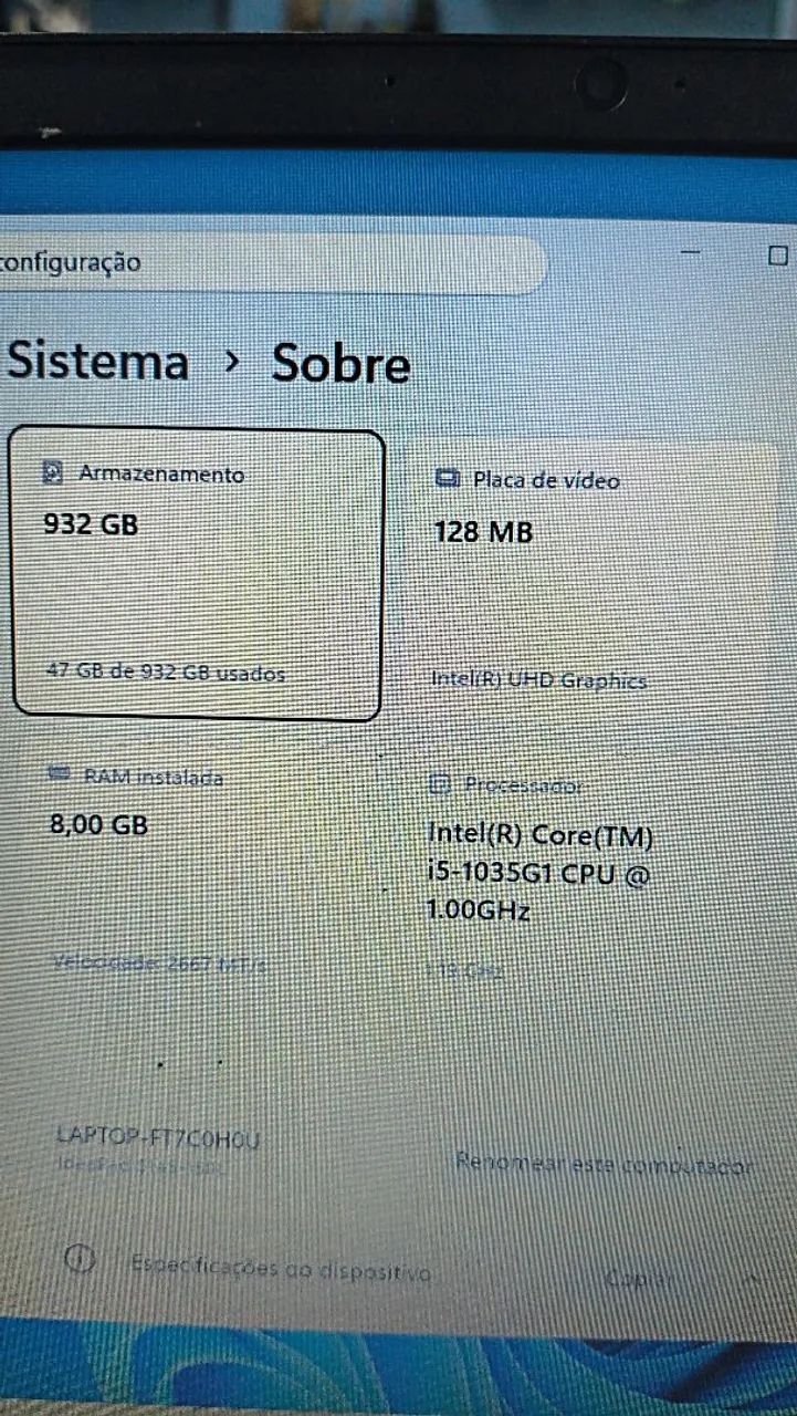 Notebook Lenovo Intel Core i5 10° geração  - Foto 4