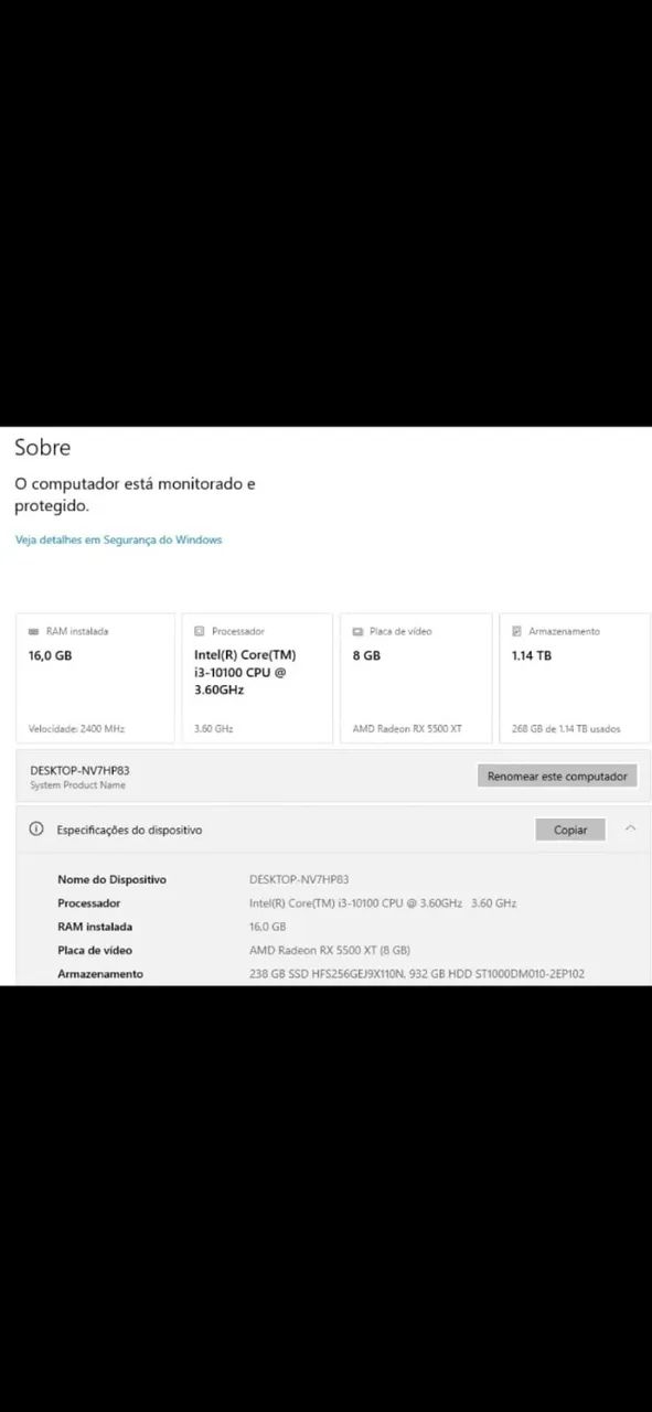 PC GAMER COMPLETO | É SÓ LIGAR E JOGAR!  SSD + RX 5500 XT 8GB + 16GB RAM - Foto 4