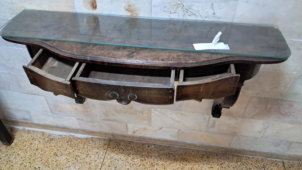 Console de madeira com espelho  - Foto 3