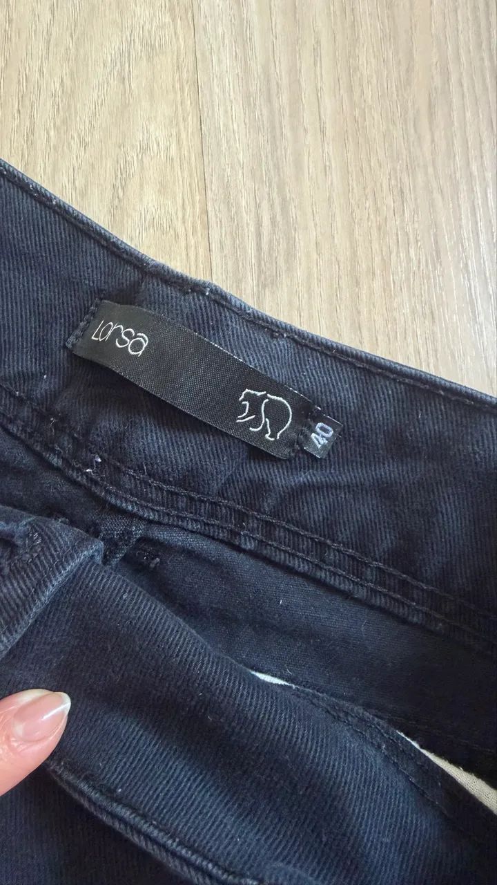 Shorts jeans preto - Foto 3