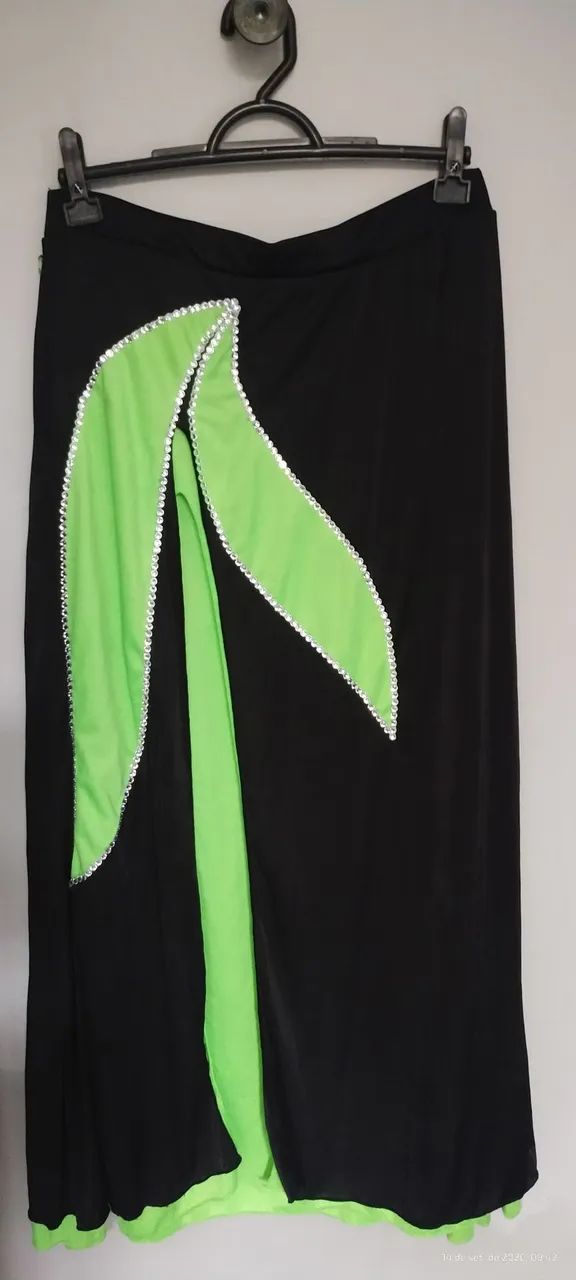 Traje dança do ventre preto e verde  - Foto 4