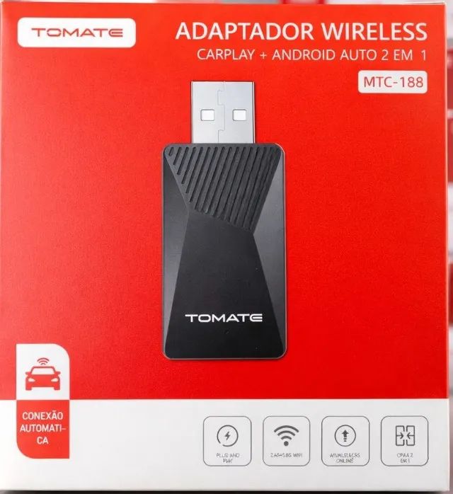 Adaptador Carplay Sem Fio 2 Em 1 Conversor Automático