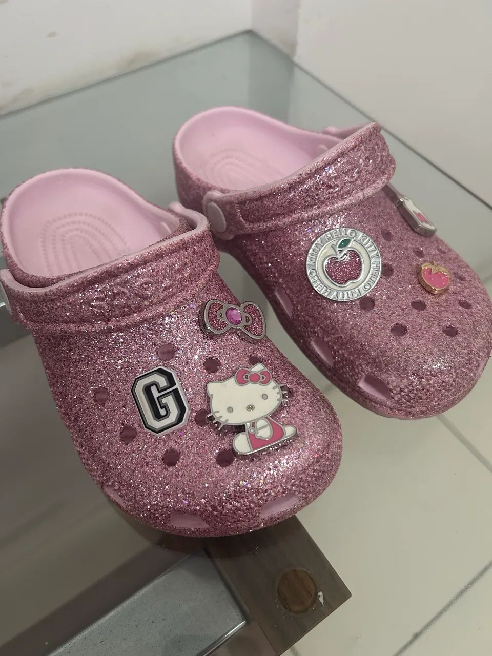 Crocs glitter rosa - Foto 2