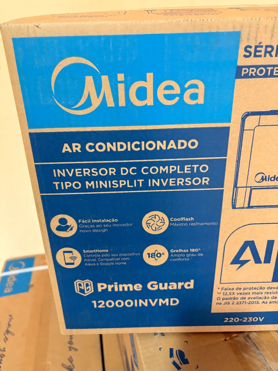 Midea 12mil Btus Inverter com Wi-Fi e IA