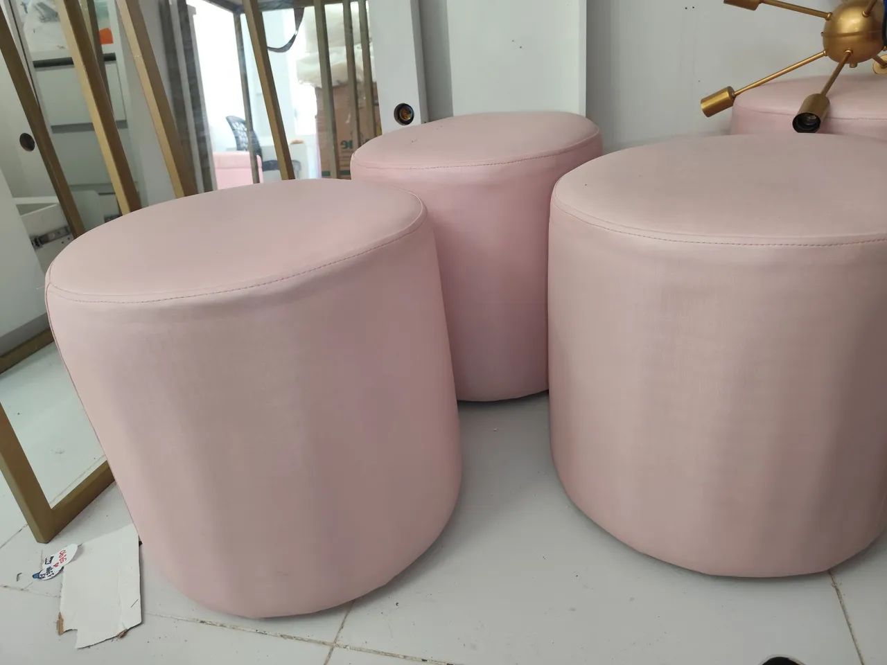 Puffs rosa para loja ou decoração de quarto  - Foto 2