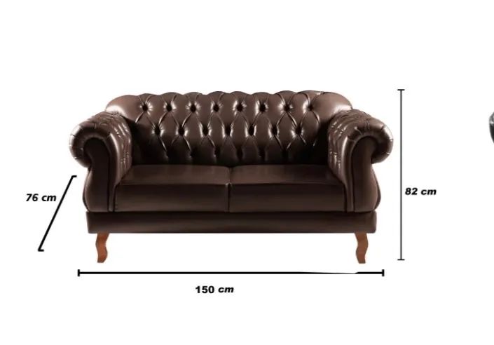 Sofa Capitone Preto lindo! - Foto 4