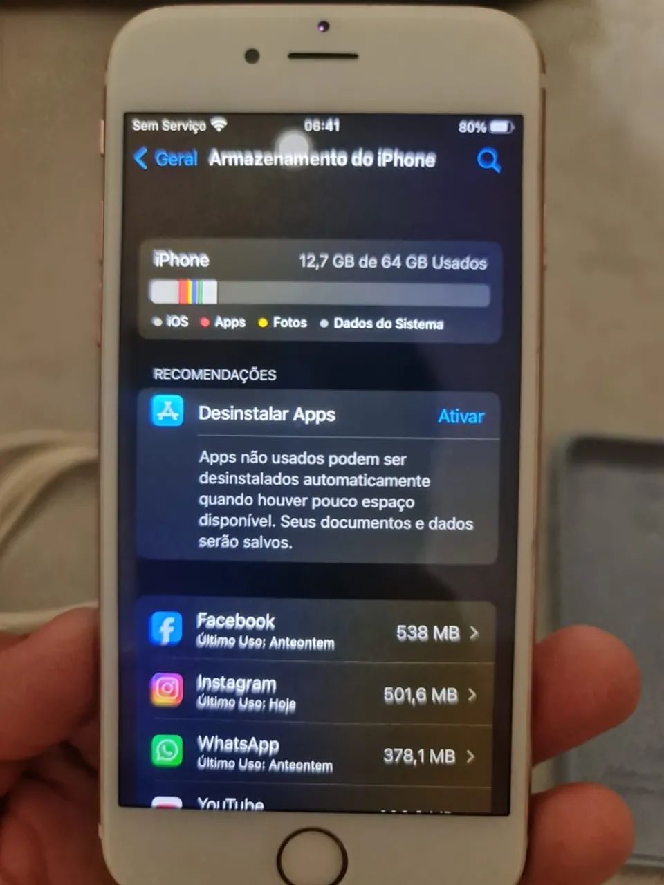 Iphone 6s Gold 64GB perfeito - Foto 4