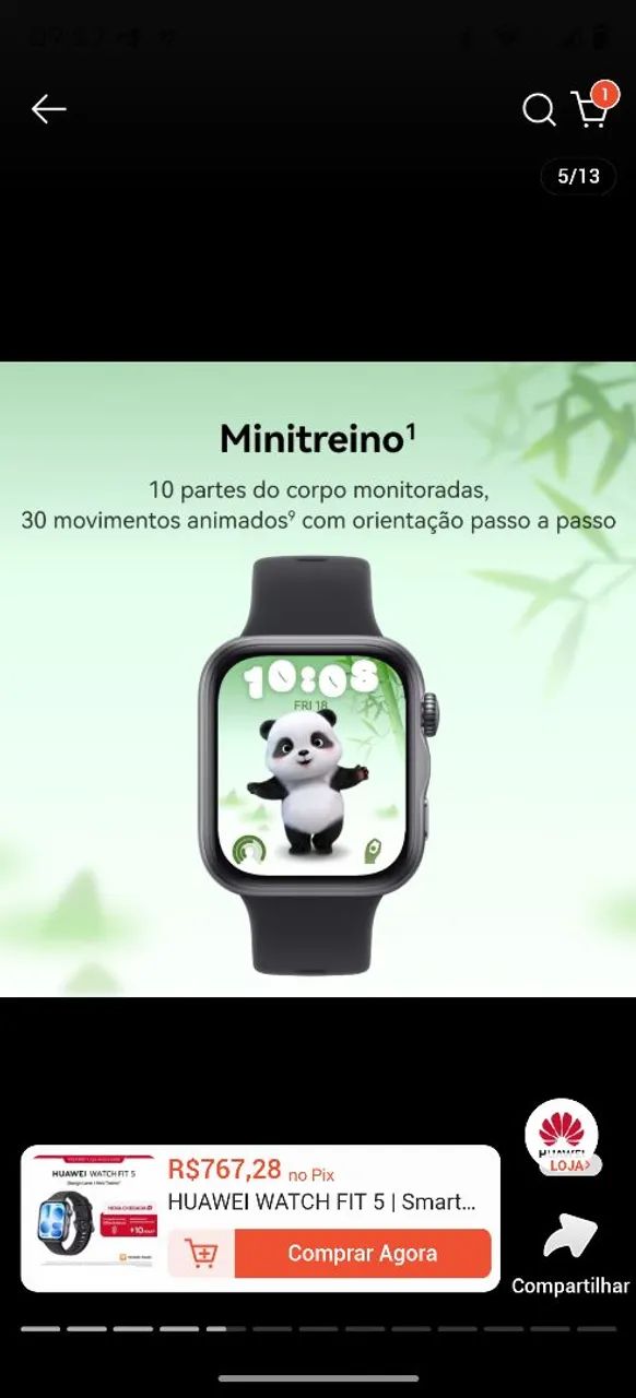 Smartwatch Huawei fit 5 - Foto 3