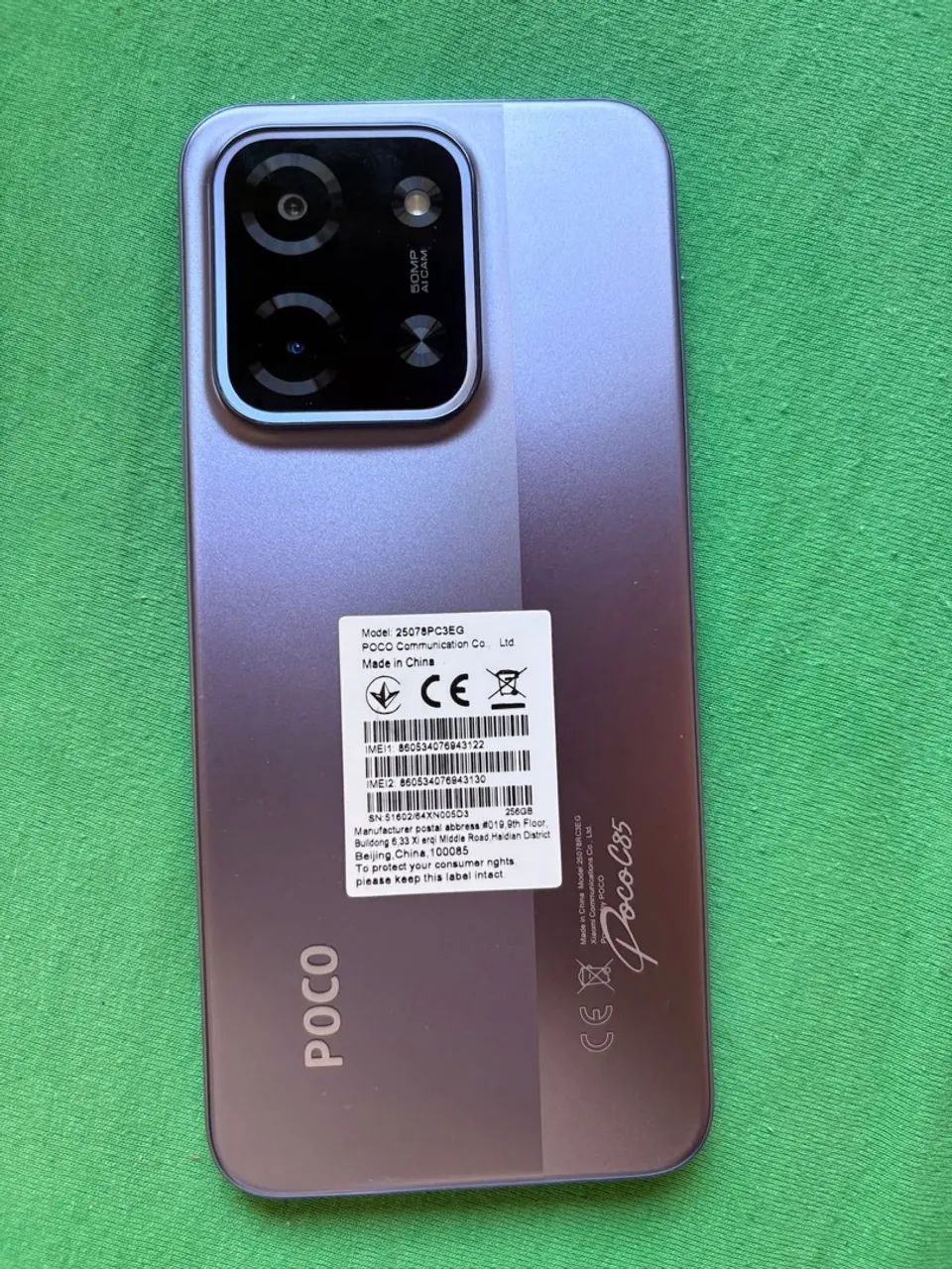 Poco c85  Roxo  Gb/256 RAM/8 - Foto 2