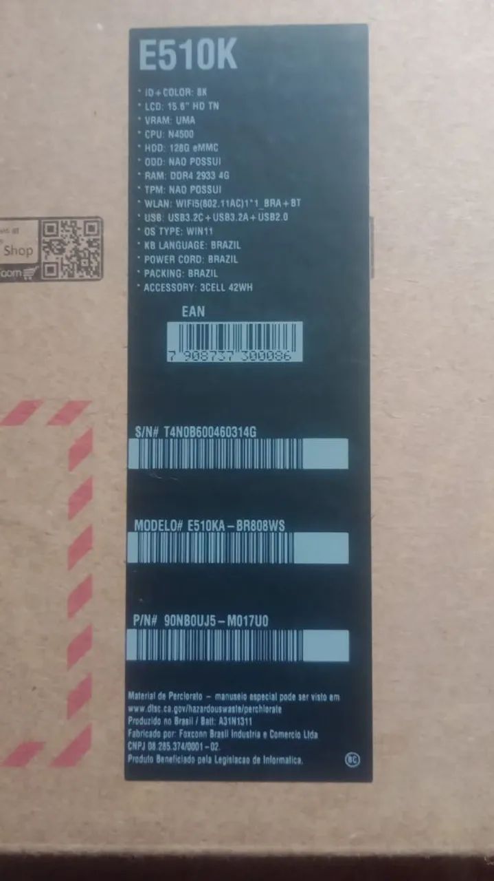 Notebook Asus E510ka Intel Celeron Dual Core 4gb 128gb  - Foto 5