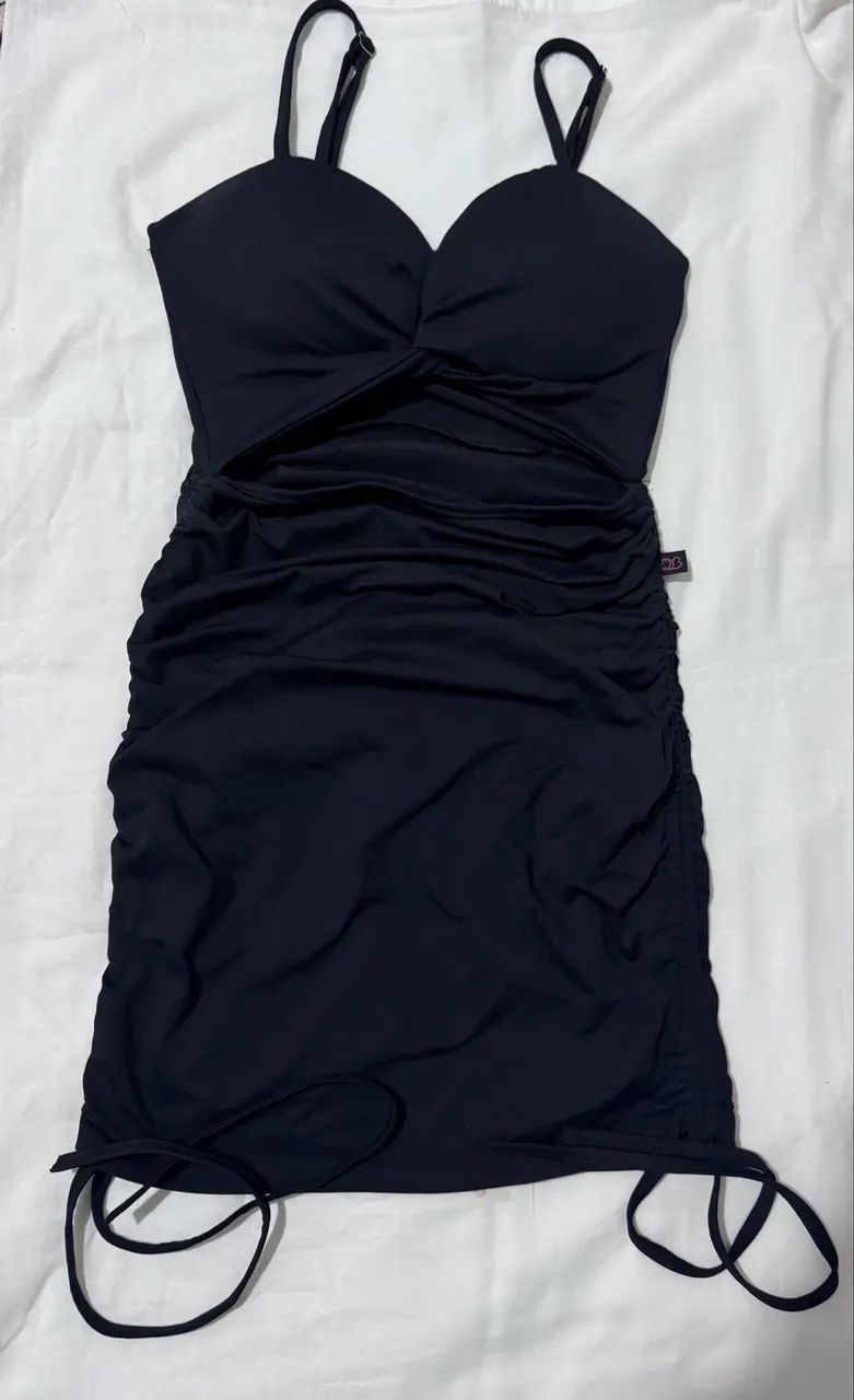 Vestido Preto Poliamida 